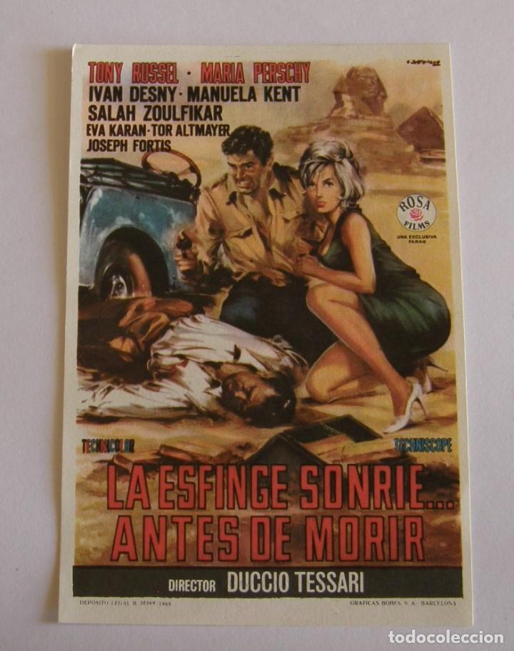 Cine: PROGRAMA DE CINE LA ESFINGE SONRIE...ANTES DE MORIR - Foto 1