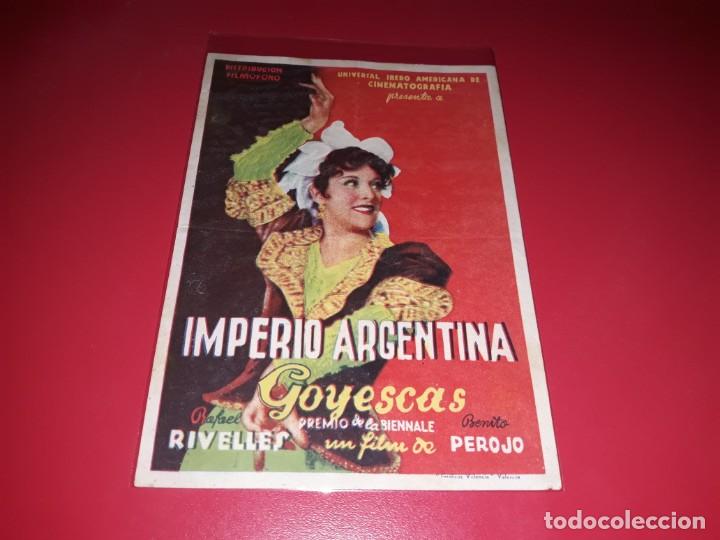 Cine: Goyescas con Imperio Argentina. A&ntilde;o 1942. - Foto 1
