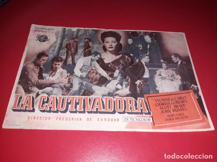 Cine: La Cautivadora .Publicidad al dorso. A&ntilde;o 1949 - Foto 1