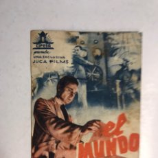 Cine: CINE SABOYA CASTELLÓN, EL MUNDO TEMBLARA, FOLLETO DE MANO DOBLE. CIFESA (A.1943). Lote 191092622