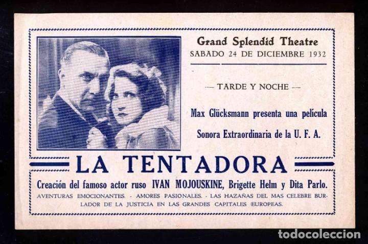 Cine: Programa de cine: LA TENTADORA. Sudamericano. 1932 - Foto 1
