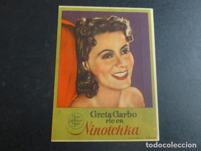 Cine: GRETA GARBO EN NINOTCHKA PROGRAMA DE MANO PUBLICIDAD - Foto 1