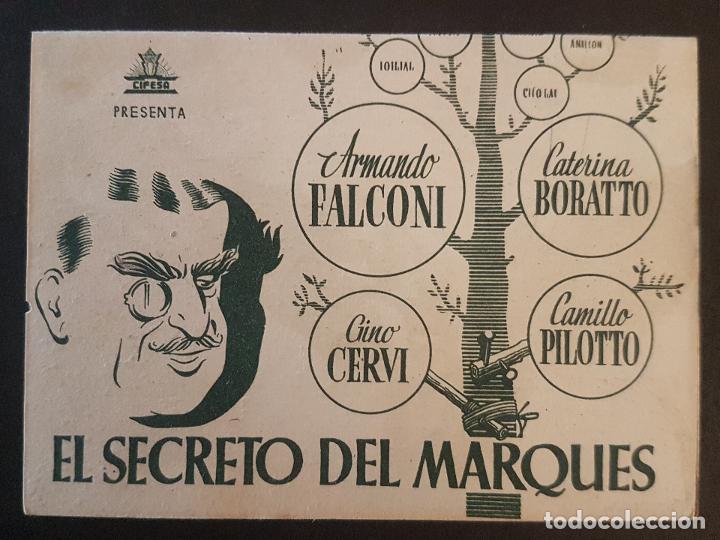Cine: EL SECRETO DEL MARQUES PROGRAMA DE MANO DOBLE - Foto 1