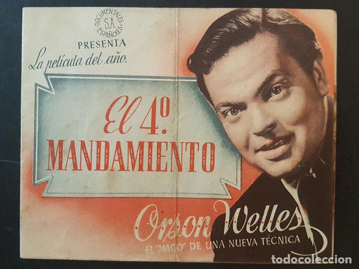 Cine: EL 4&ordm; MANDAMIENTO PROGRAMA DE MANO DOBLE CINE IMPERIO - Foto 1