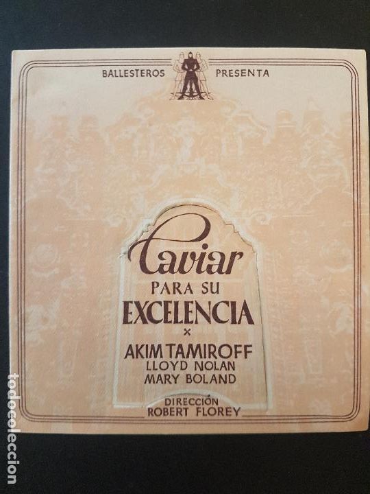 Cine: CAVIAR PARA SU EXCELENCIA PROGRAMA DE MANO DOBLE - Foto 1