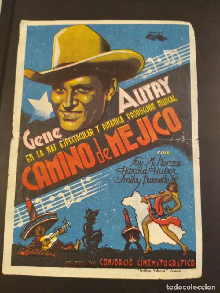 Cine: Programa de cine. Camino de M&eacute;xico. Coliseo imperial. Gerona - Foto 1