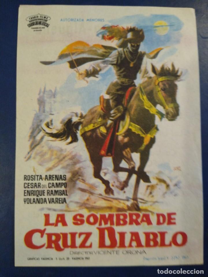 Kino: Programa de cine. La sombra de Cruz Diablo.. Ideal cinema Algue&ntilde;a. 1961