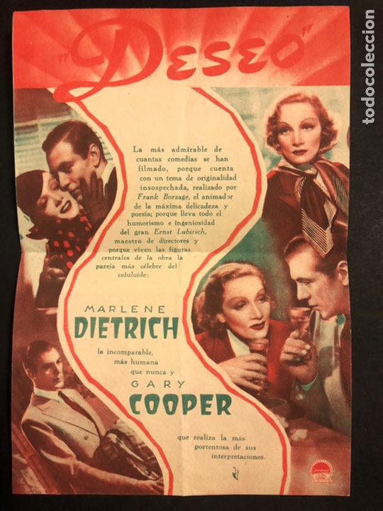 Cine: Programa original de Deseo Marlene Dietrich Gary Cooper A4 - Foto 2
