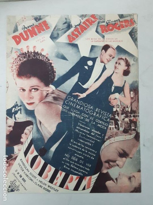 Cine: ROBERTA, IRENE DUNE , FRED ASTAIRE, PROGRAMA GRANDE TAMA&Ntilde;O FOLIO - Foto 1