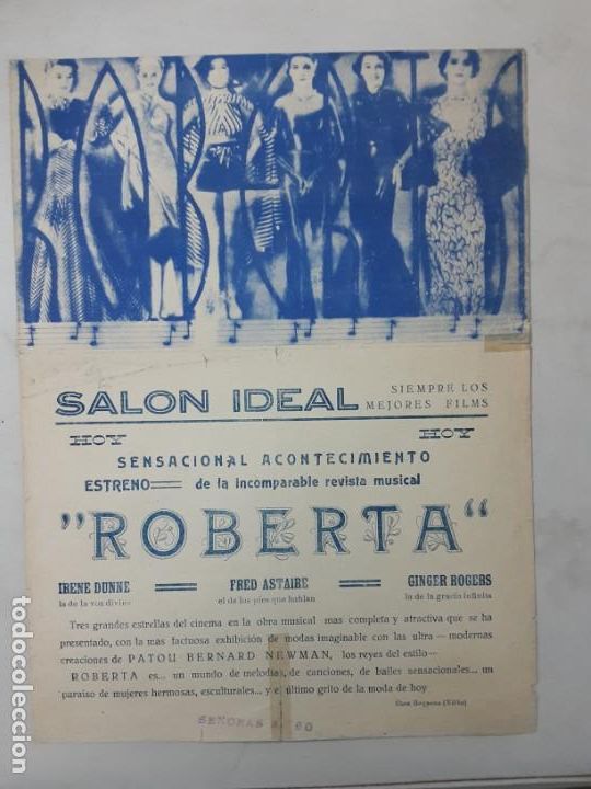 Cine: ROBERTA, IRENE DUNE , FRED ASTAIRE, PROGRAMA GRANDE TAMA&Ntilde;O FOLIO - Foto 2