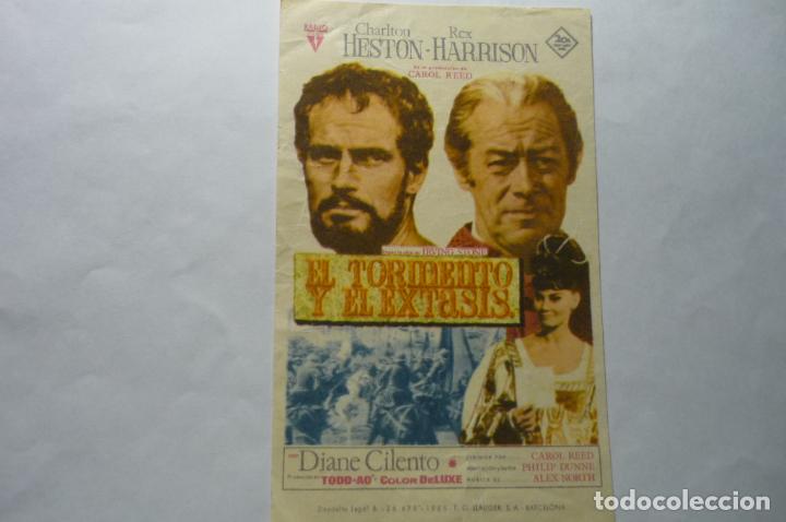 Cine: PROGRAMA EL TORMENTO Y EL EXTASIS-CHARLTON HESTON publicidad urgel-mollerusa