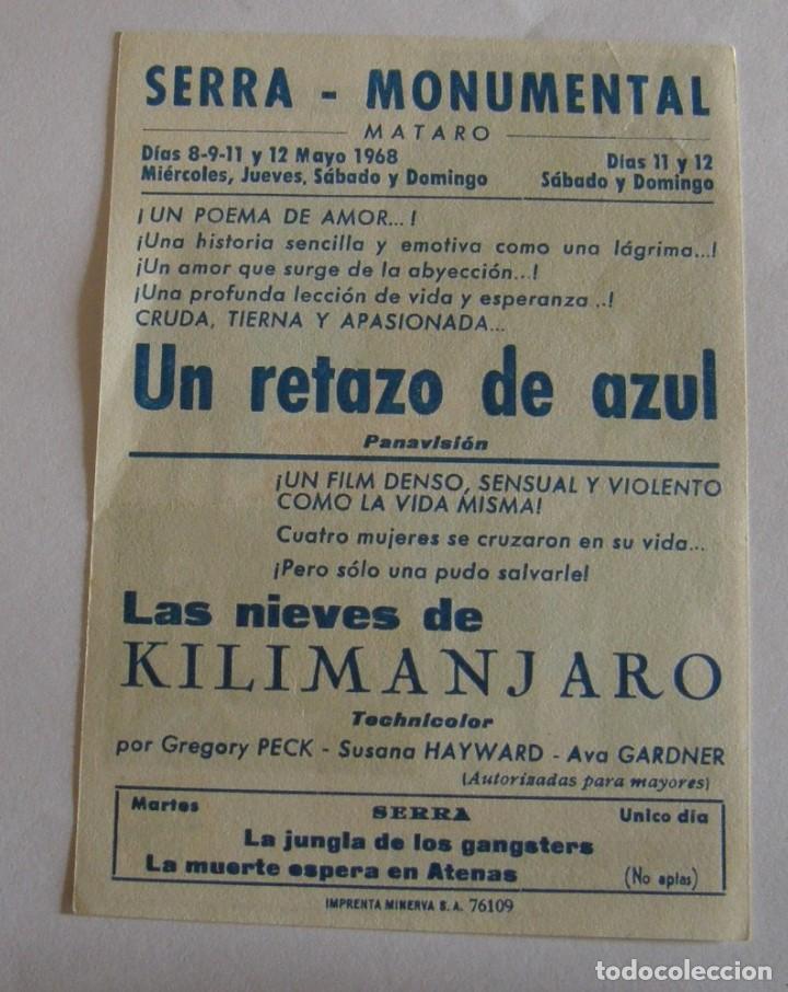 Cine: PROGRAMA DE CINE UN RETAZO DE AZUL - Foto 2
