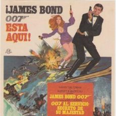 Cine: 007 AL SERVICIO SECRETO DE SU MAJESTAD. Lote 194732781