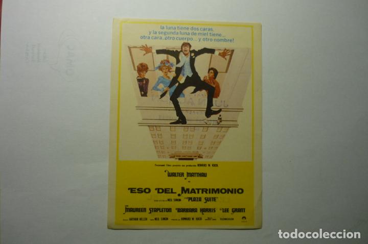 Cine: PROGRAMA ESO DEL MATRIMONIO.-WALTER MATTHAU - Foto 1