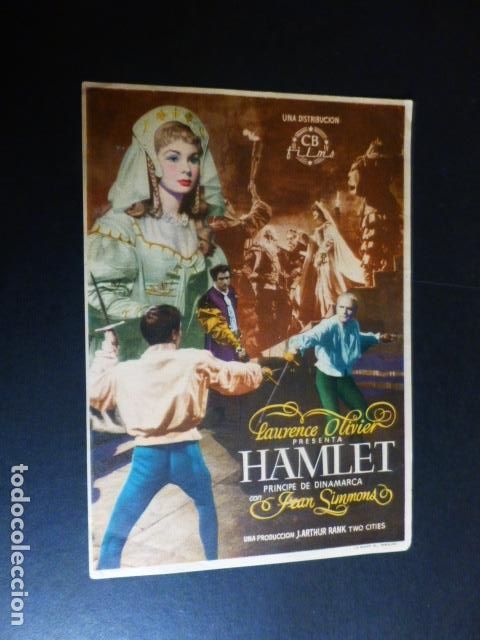 Cine: HAMLET PROGRAMA DE MANO SIN PUBLICIDAD - Foto 1