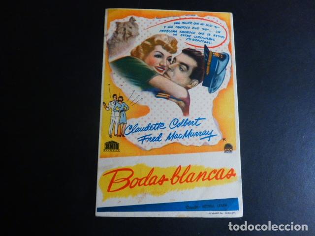 Cine: BODAS BLANCAS PROGRAMA DE MANO SIN PUBLICIDAD - Foto 1