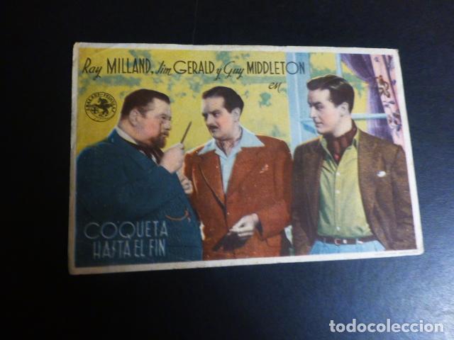 Cine: COQUETA HASTA EL FIN PROGRAMA DE MANO SIN PUBLICIDAD - Foto 1