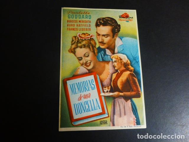 Cine: MEMORIAS DE UNA DONCELLA PROGRAMA DE MANO SIN PUBLICIDAD - Foto 1
