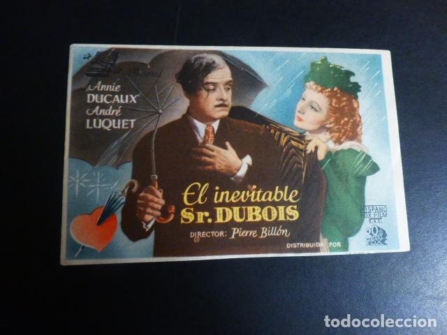Cine: EL INEVITABLE SR. DUBOIS PROGRAMA DE MANO SIN PUBLICIDAD - Foto 1