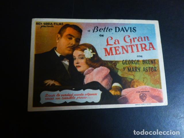 Cine: LA GRAN MENTIRA PROGRAMA DE MANO SIN PUBLICIDAD - Foto 1