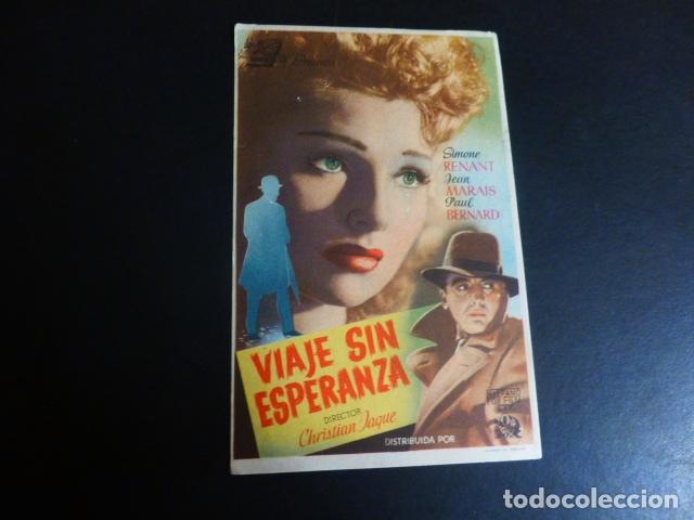 Cine: VIAJE SIN ESPERANZA PROGRAMA DE MANO SIN PUBLICIDAD - Foto 1