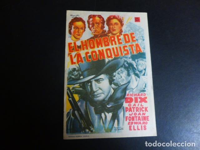 Cine: EL HOMBRE DE LA CONQUISTA PROGRAMA DE MANO SIN PUBLICIDAD - Foto 1