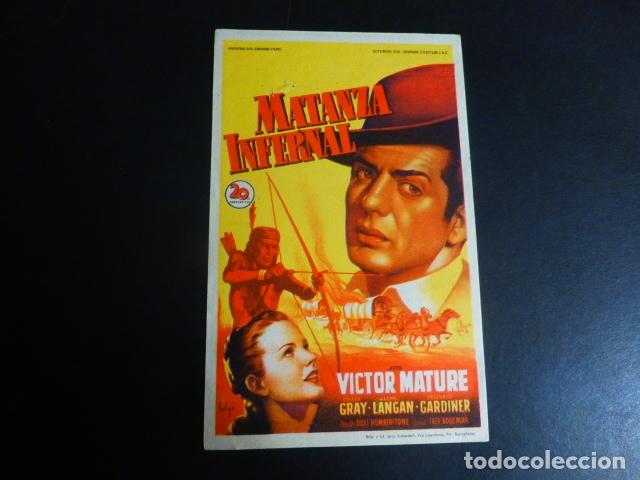 Cine: MATANZA INFERNAL PROGRAMA DE MANO SIN PUBLICIDAD - Foto 1