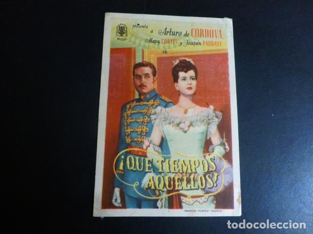 Cine: &iexcl;QUE TIEMPOS AQUELLOS! PROGRAMA DE MANO SIN PUBLICIDAD - Foto 1
