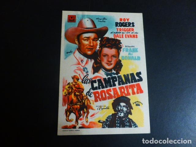 Cine: LAS CAMPANAS DE ROSARITA PROGRAMA DE MANO SIN PUBLICIDAD - Foto 1