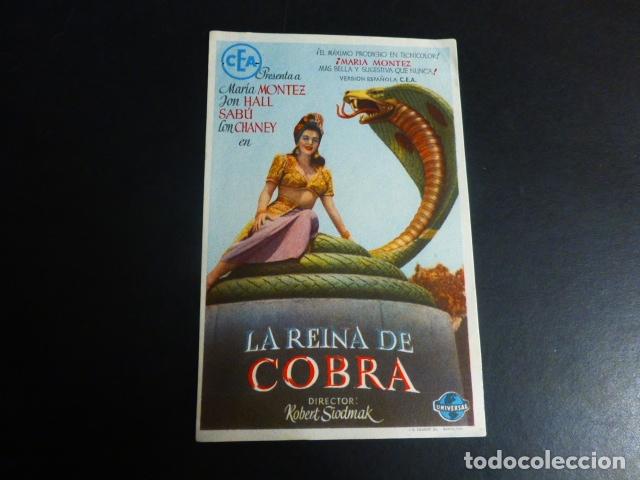 Cine: LA REINA DE COBRA PROGRAMA DE MANO SIN PUBLICIDAD - Foto 1