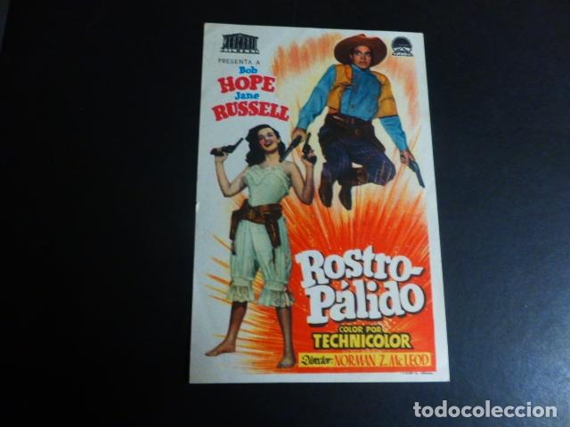 Cine: ROSTRO PALIDO BOB HOPE PROGRAMA DE MANO SIN PUBLICIDAD - Foto 1