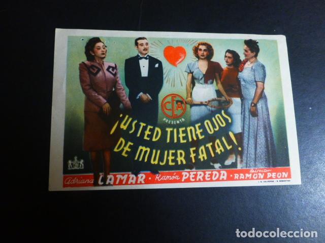 Cine: USTED TIENE OJOS DE MUJER FATAL PROGRAMA DE MANO SIN PUBLICIDAD - Foto 1
