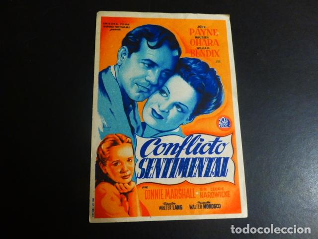 Cine: CONFLICTO SENTIMENTAL PROGRAMA DE MANO SIN PUBLICIDAD - Foto 1