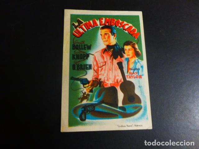 Cine: LA ULTIMA EMBOSCADA PROGRAMA DE MANO SIN PUBLICIDAD - Foto 1