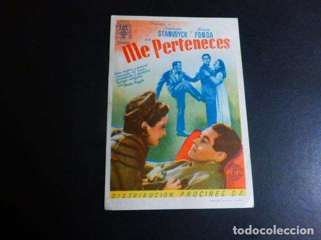Cine: ME PERTENECES PROGRAMA DE MANO SIN PUBLICIDAD - Foto 1