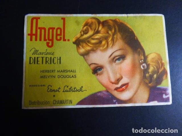 Cine: ANGEL MARLENE DIETRICH PROGRAMA DE MANO SIN PUBLICIDAD - Foto 1