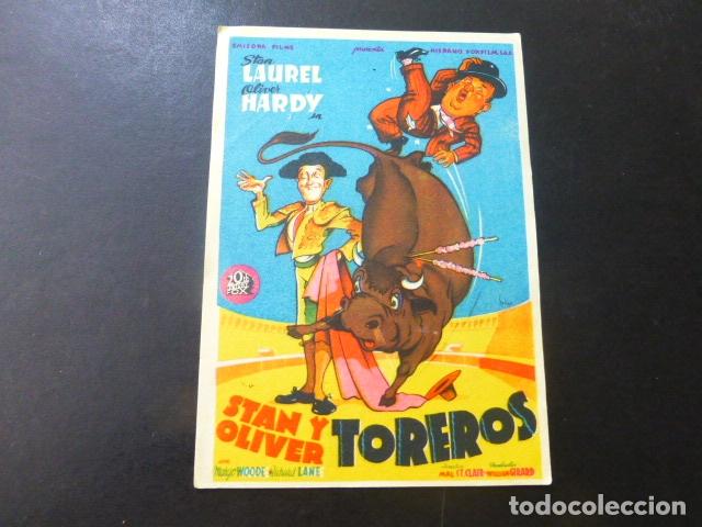 Cine: STAN Y OLIVER TOREROS PROGRAMA DE MANO SIN PUBLICIDAD - Foto 1