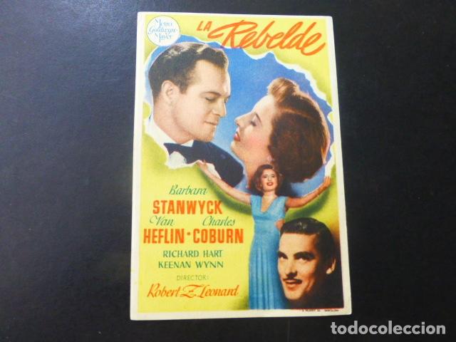 Cine: LA REBELDE PROGRAMA DE MANO SIN PUBLICIDAD - Foto 1