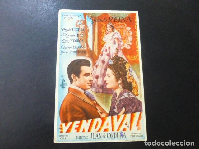 Cine: VENDAVAL PROGRAMA DE MANO SIN PUBLICIDAD - Foto 1