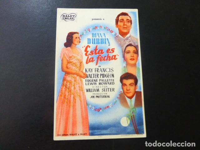 Cine: ESTA ES LA FECHA PROGRAMA DE MANO SIN PUBLICIDAD - Foto 1