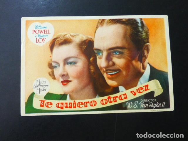 Cine: TE QUIERO OTRA VEZ PROGRAMA DE MANO SIN PUBLICIDAD - Foto 1