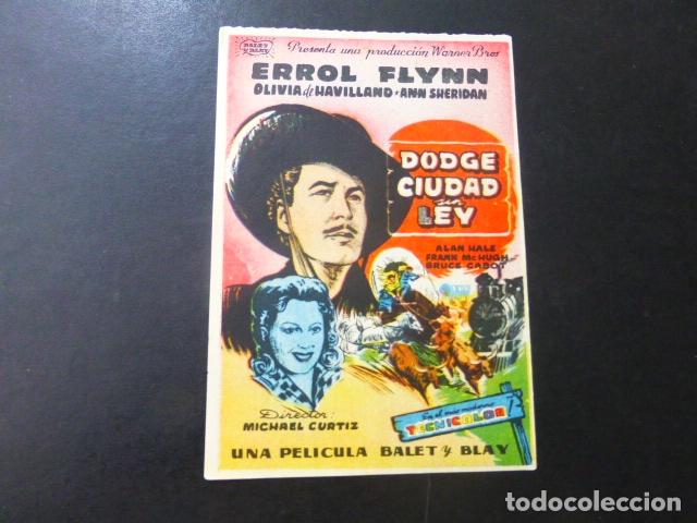 Cine: DODGE CIUDAD SIN LEY PROGRAMA DE MANO SIN PUBLICIDAD - Foto 1