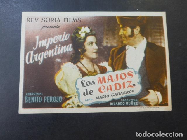 Cine: LOS MAJOS DE CADIZ PROGRAMA DE MANO SIN PUBLICIDAD - Foto 1
