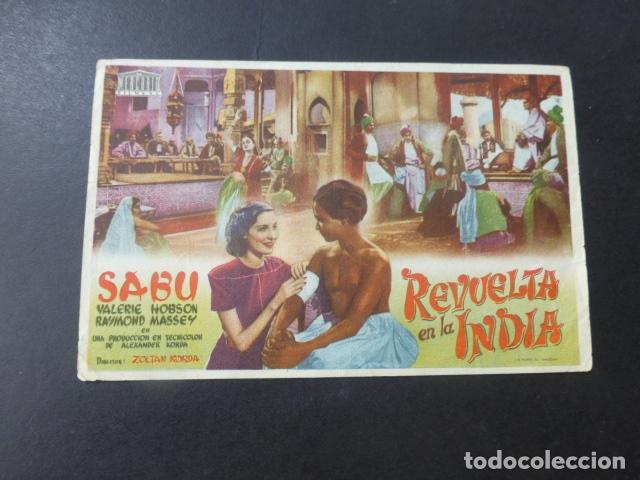 Cine: REVUELTA EN LA INDIA PROGRAMA DE MANO SIN PUBLICIDAD - Foto 1