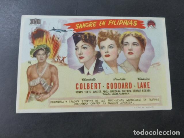 Cine: SANGRE EN FILIPINAS PROGRAMA DE MANO SIN PUBLICIDAD - Foto 1