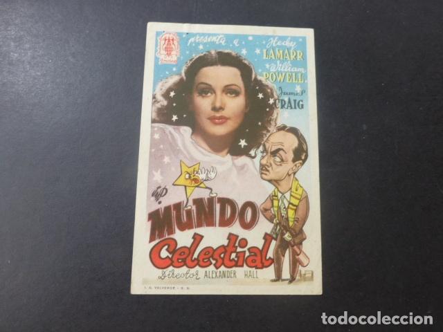 Cine: MUNDO CELESTIAL PROGRAMA DE MANO SIN PUBLICIDAD - Foto 1