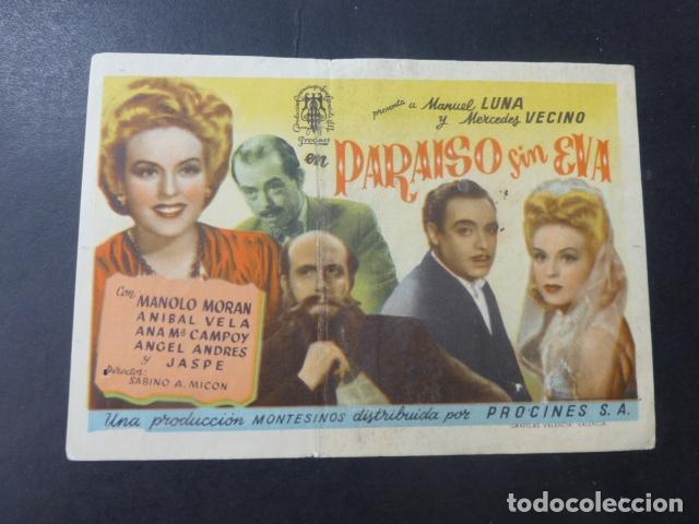 Cine: PARAISO SIN EVA PROGRAMA DE MANO SIN PUBLICIDAD - Foto 1
