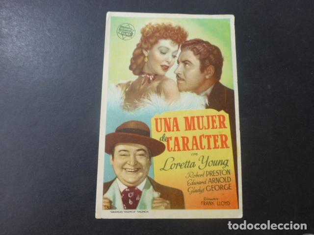 Cine: UNA MUJER DE CARACTER PROGRAMA DE MANO SIN PUBLICIDAD - Foto 1