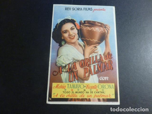 Cine: A LA ORILLA DE UN PALMAR PROGRAMA DE MANO SIN PUBLICIDAD - Foto 1