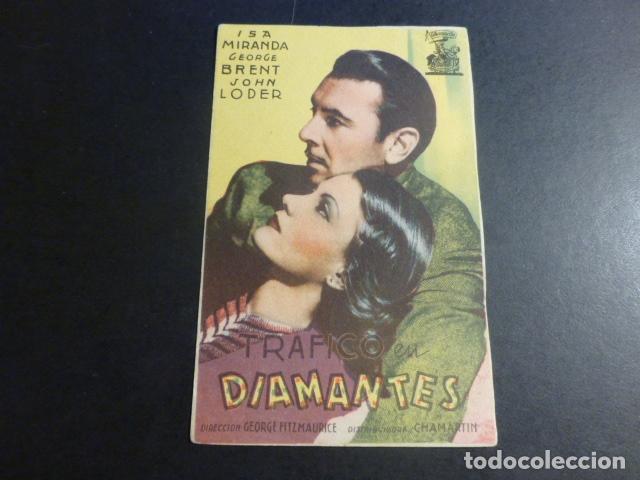 Cine: TRAFICO DE DIAMANTES PROGRAMA DE MANO SIN PUBLICIDAD - Foto 1